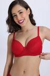 Zivame Beautiful Basic Padded Regular Wired 3/4th Coverage Tshirt Bra - Jalapeno Red — thumbnail 4